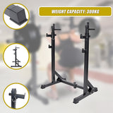NNEDSZ Commercial Squat Rack Adjustable Pair Fitness Exercise Weight Lifting Gym Barbell Stand