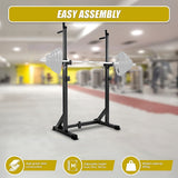 NNEDSZ Commercial Squat Rack Adjustable Pair Fitness Exercise Weight Lifting Gym Barbell Stand