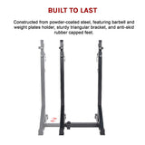 NNEDSZ Commercial Squat Rack Adjustable Pair Fitness Exercise Weight Lifting Gym Barbell Stand
