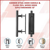 NNEDSZ Carbon Steel Door Handle & Flush Pull Wood Door Gate Hardware 12"