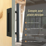 NNEDSZ Carbon Steel Door Handle & Flush Pull Wood Door Gate Hardware 12"