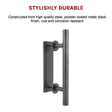 NNEDSZ Carbon Steel Door Handle & Flush Pull Wood Door Gate Hardware 12"