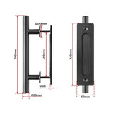 NNEDSZ Carbon Steel Door Handle & Flush Pull Wood Door Gate Hardware 12"