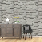 NNEDSZ Wallpaper Brick Pattern 3D Textured Non-woven Wall Paper Roll
