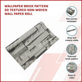NNEDSZ Wallpaper Brick Pattern 3D Textured Non-woven Wall Paper Roll