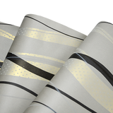 NNEDSZ Wallpaper Flocking Simple Curves Non-woven Wall Paper Roll