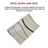 NNEDSZ Wallpaper Flocking Simple Curves Non-woven Wall Paper Roll