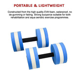 NNEDSZ 2x Water Aerobics Dumbbell EVA Aquatic Barbell Aqua Fitness