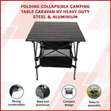 NNEDSZ Folding Collapsible Camping Table Caravan RV Heavy Duty Steel & Aluminium