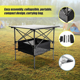NNEDSZ Folding Collapsible Camping Table Caravan RV Heavy Duty Steel & Aluminium