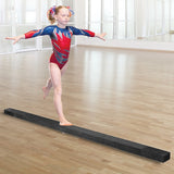 NNEDSZ 2.4m (8FT) Gymnastics Folding Balance Beam Black Synthetic Suede