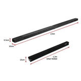 NNEDSZ 2.4m (8FT) Gymnastics Folding Balance Beam Black Synthetic Suede