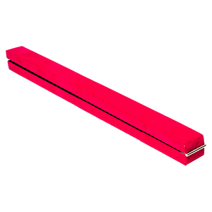 NNEDSZ 2.4m (8FT) Gymnastics Folding Balance Beam Pink Synthetic Suede