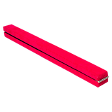 NNEDSZ 2.4m (8FT) Gymnastics Folding Balance Beam Pink Synthetic Suede
