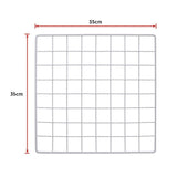 NNEDSZ 12 Cube Wire Grid Organiser Bookcase Storage Cabinet Wardrobe Closet White