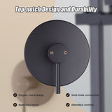 NNEDSZ Shower Bath Mixer Tap Bathroom Electroplated Matte Black