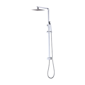 NNEDSZ WELS 8" Rain Shower Head Set Square Dual Heads Faucet High Pressure Hand Held