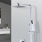 NNEDSZ WELS 8" Rain Shower Head Set Square Dual Heads Faucet High Pressure Hand Held