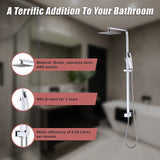 NNEDSZ WELS 8" Rain Shower Head Set Square Dual Heads Faucet High Pressure Hand Held