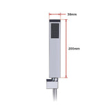 NNEDSZ WELS 8" Rain Shower Head Set Square Dual Heads Faucet High Pressure Hand Held