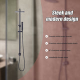 NNEDSZ WELS 8" Rain Shower Head Set Square Dual Heads Faucet High Pressure Hand Held