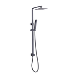 NNEDSZ WELS 8" Rain Shower Head Set Square Dual Heads Faucet High Pressure Hand Held