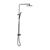 NNEDSZ WELS 8" Rain Shower Head Set Square Dual Heads Faucet High Pressure Hand Held