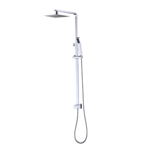 NNEDSZ WELS 8" Rain Shower Head Set Square Dual Heads Faucet High Pressure With Mixer