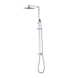 NNEDSZ WELS 8" Rain Shower Head Set Square Dual Heads Faucet High Pressure With Mixer