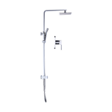 NNEDSZ WELS 8" Rain Shower Head Set Square Dual Heads Faucet High Pressure With Mixer