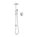 NNEDSZ WELS 8" Rain Shower Head Set Square Dual Heads Faucet High Pressure With Mixer