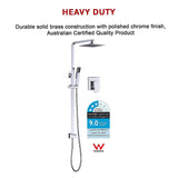 NNEDSZ WELS 8" Rain Shower Head Set Square Dual Heads Faucet High Pressure With Mixer