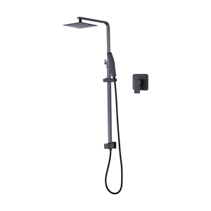 NNEDSZ WELS 8" Rain Shower Head Set Square Dual Heads Faucet High Pressure With Mixer