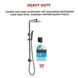 NNEDSZ WELS 8" Rain Shower Head Set Square Dual Heads Faucet High Pressure With Mixer