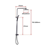 NNEDSZ WELS 8" Rain Shower Head Set Square Dual Heads Faucet High Pressure With Mixer