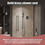 NNEDSZ WELS 8" Rain Shower Head Set Square Dual Heads Faucet High Pressure With Mixer