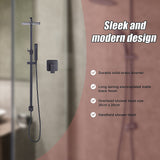 NNEDSZ WELS 8" Rain Shower Head Set Square Dual Heads Faucet High Pressure With Mixer
