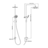 NNEDSZ WELS 8" Rain Shower Head Set Rounded Dual Heads Faucet High Pressure Hand Held