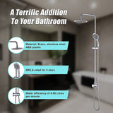 NNEDSZ WELS 8" Rain Shower Head Set Rounded Dual Heads Faucet High Pressure Hand Held
