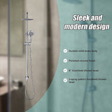 NNEDSZ WELS 8" Rain Shower Head Set Rounded Dual Heads Faucet High Pressure Hand Held
