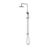 NNEDSZ WELS 8" Rain Shower Head Set Rounded Dual Heads Faucet High Pressure Hand Held