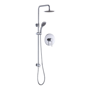 NNEDSZ WELS 8" Rain Shower Head Set Rounded Dual Heads Faucet High Pressure With Mixer