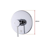 NNEDSZ WELS 8" Rain Shower Head Set Rounded Dual Heads Faucet High Pressure With Mixer