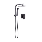 NNEDSZ WELS 8" Rain Shower Head Set Square Dual Heads Faucet High Pressure With Mixer