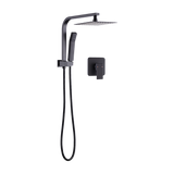 NNEDSZ WELS 8" Rain Shower Head Set Square Dual Heads Faucet High Pressure With Mixer