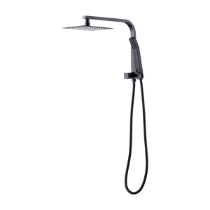 NNEDSZ WELS 8" Rain Shower Head Set Square Dual Heads Faucet High Pressure Hand Held