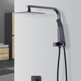 NNEDSZ WELS 8" Rain Shower Head Set Square Dual Heads Faucet High Pressure Hand Held