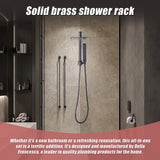 NNEDSZ WELS 8" Rain Shower Head Set Square Dual Heads Faucet High Pressure Hand Held