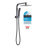 NNEDSZ WELS 8" Rain Shower Head Set Square Dual Heads Faucet High Pressure Hand Held