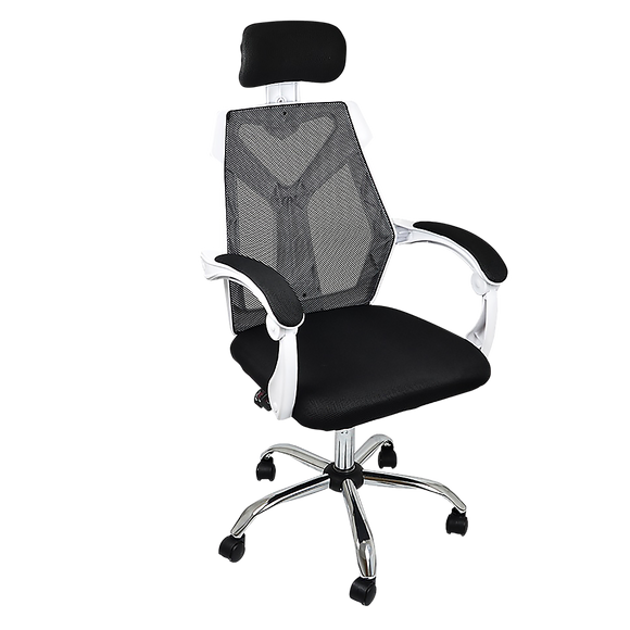 NNEDSZ Office Chair Gaming Computer Chairs Mesh Back Foam Seat - White
